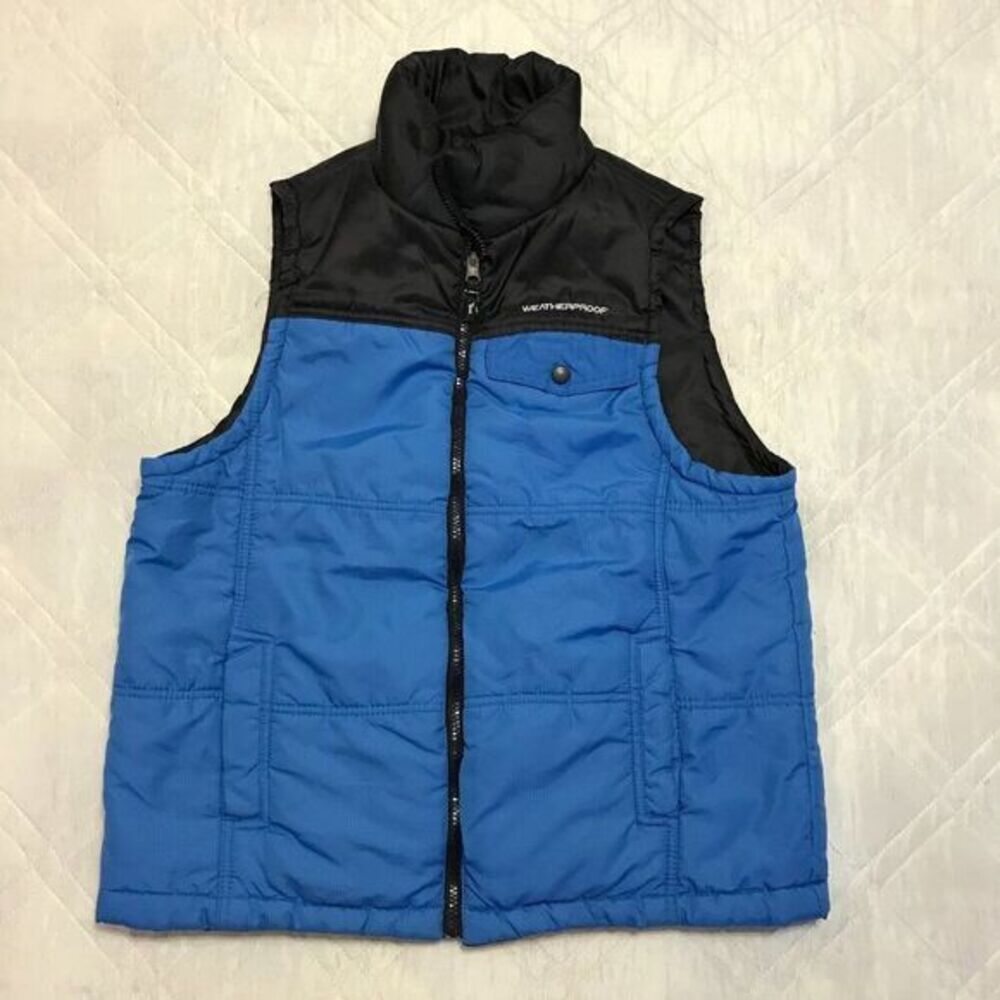 Weatherproof black and blue‎ reversible puffer vest XL